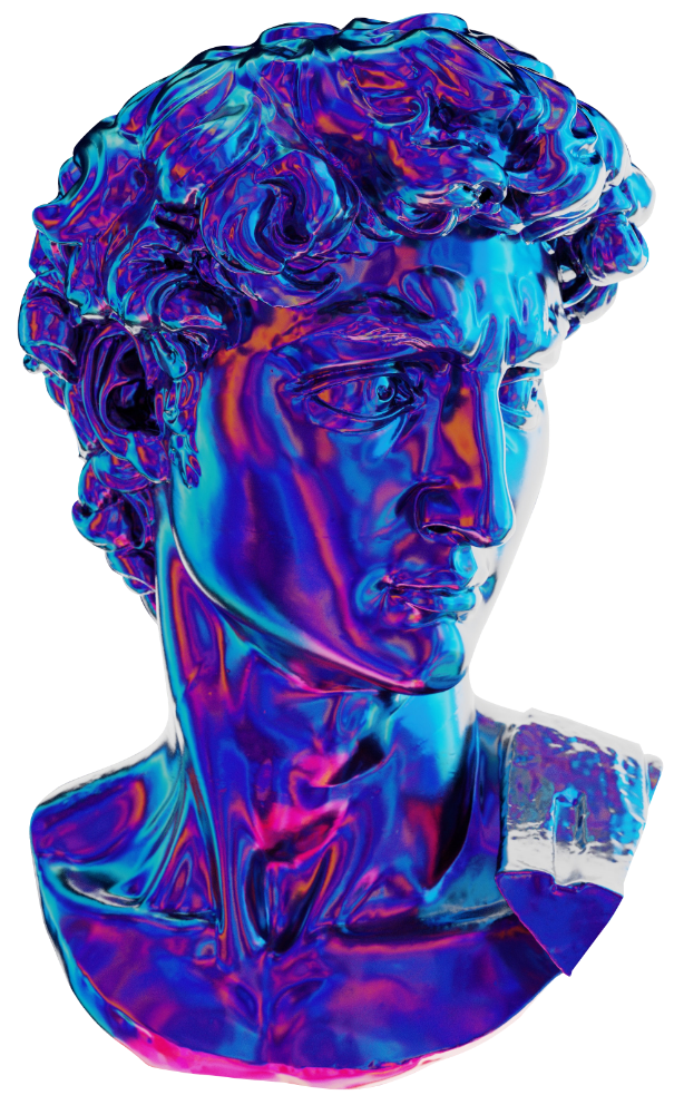 digital michael angelo head bust